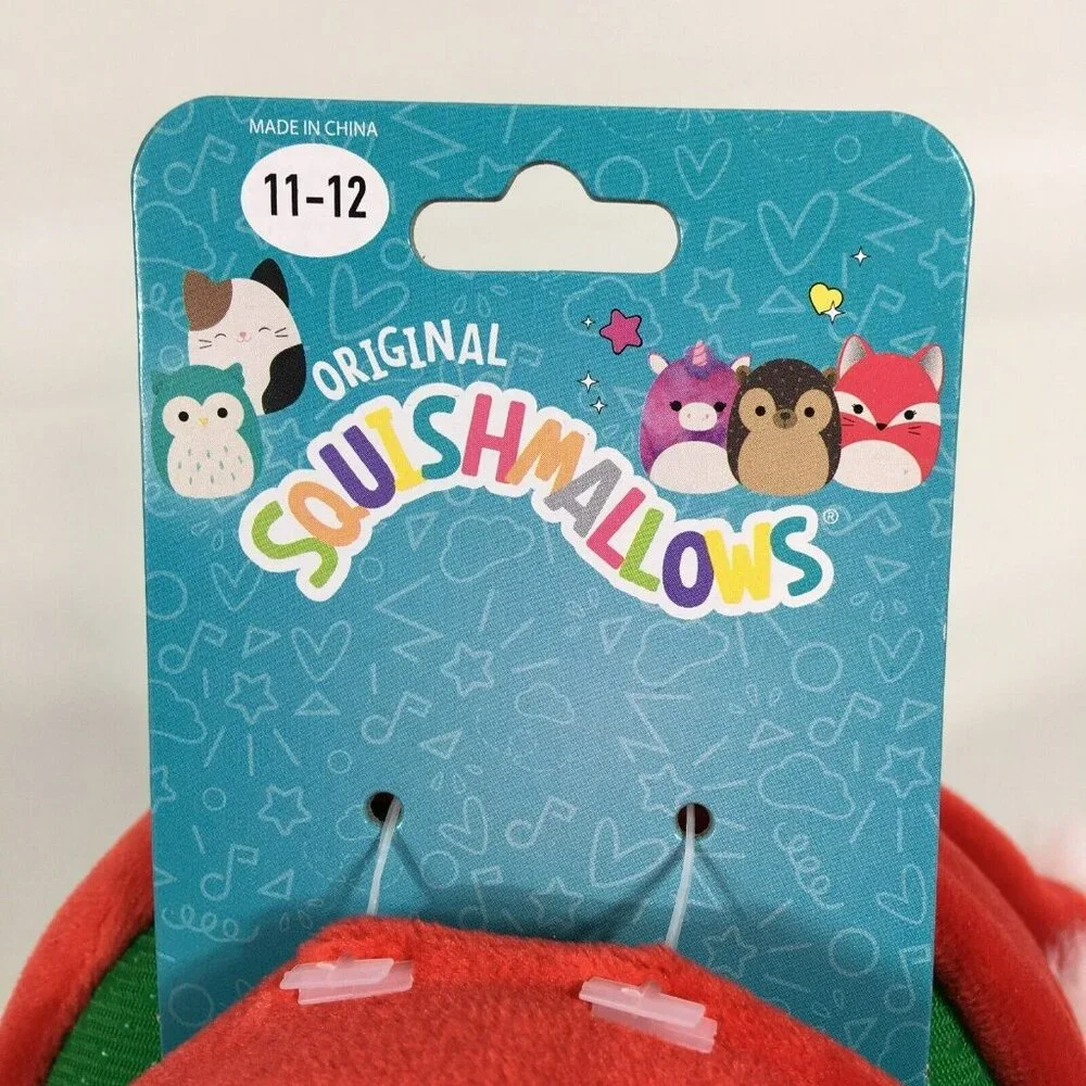 Squishmallows Kids Carol Tree Christmas Slippers Size 11-12 Green